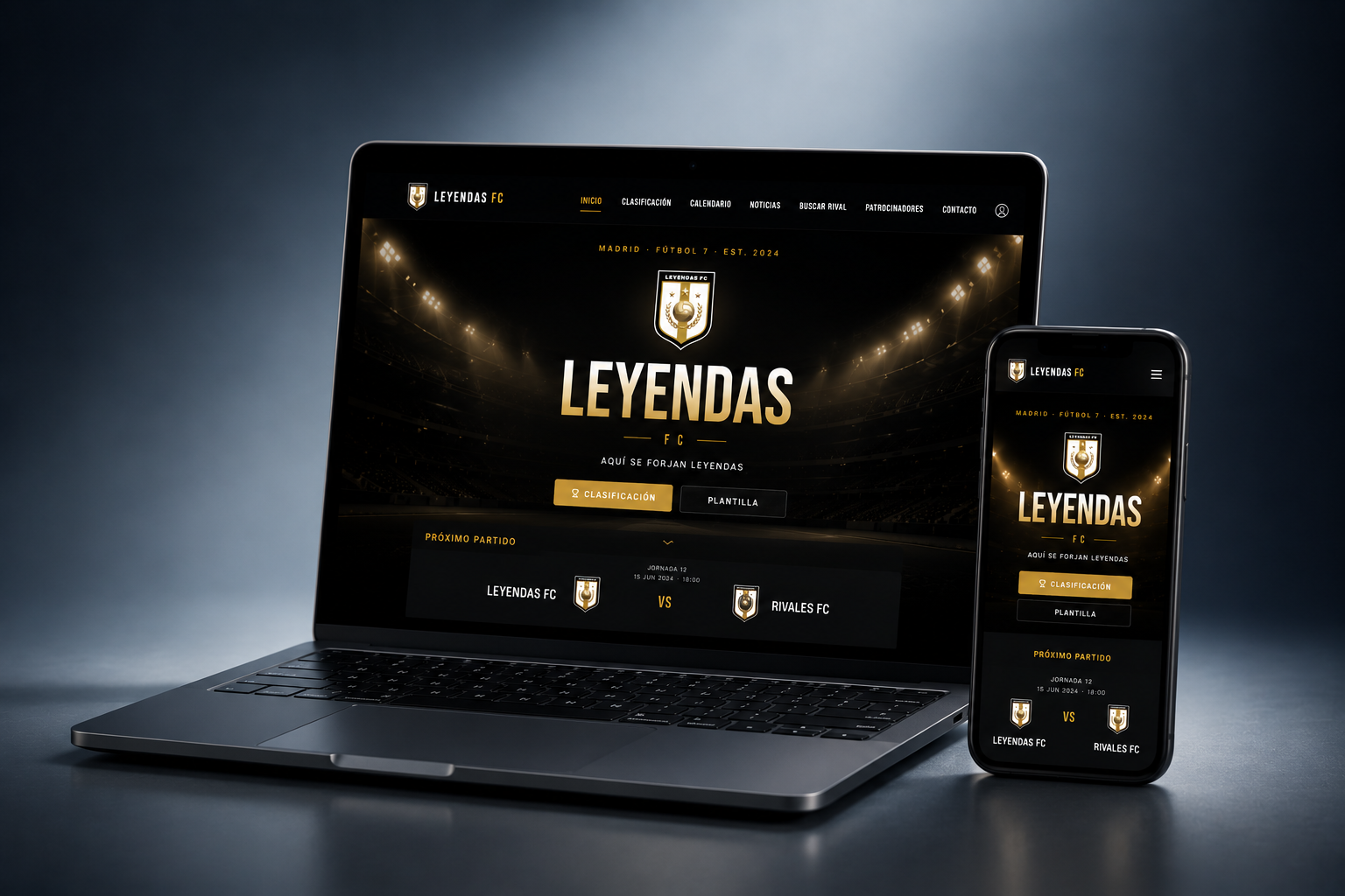 Web para Leyendas FC